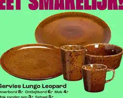 Kwantum Servies Lungo Leopard aanbieding