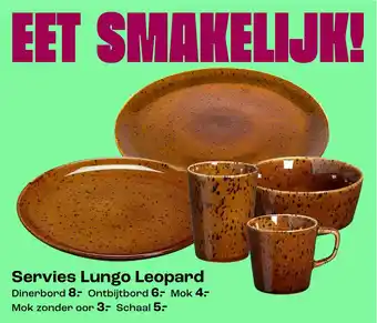 Kwantum Servies Lungo Leopard aanbieding