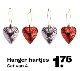 Kwantum Hanger hartjes Set van 4 aanbieding