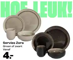 Kwantum Servies Zora Groen of zwart aanbieding