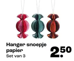 Kwantum Hanger snoepje papier Set van 3 aanbieding