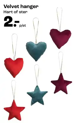 Kwantum Velvet hanger Hart of ster aanbieding