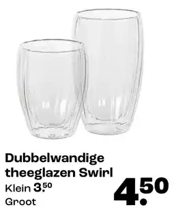 Kwantum Dubbelwandige theeglazen Swirl aanbieding