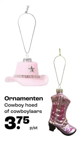 Kwantum Ornamenten Cowboy hoed of cowboylaars aanbieding