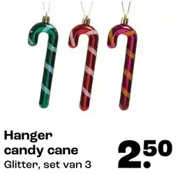Kwantum Hanger candy cane Glitter, set van 3 aanbieding