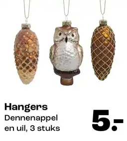 Kwantum Hangers Dennenappel en uil aanbieding