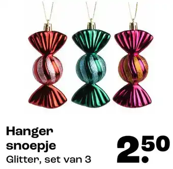 Kwantum Hanger snoepje Glitter, set van 3 aanbieding