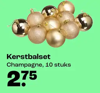 Kwantum Kerstbalset Champagne, 10 stuks aanbieding