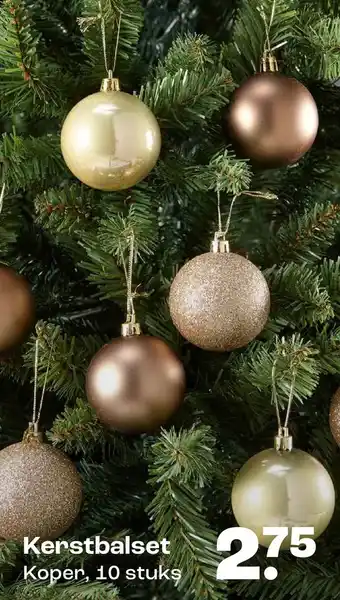 Kwantum Kerstbalset Koper, 10 stuks aanbieding