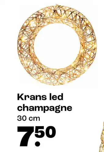 Kwantum Krans led champagne aanbieding