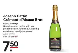 Sligro Joseph Cattin Crémant d'Alsace Brut Elzas Frankrijk aanbieding