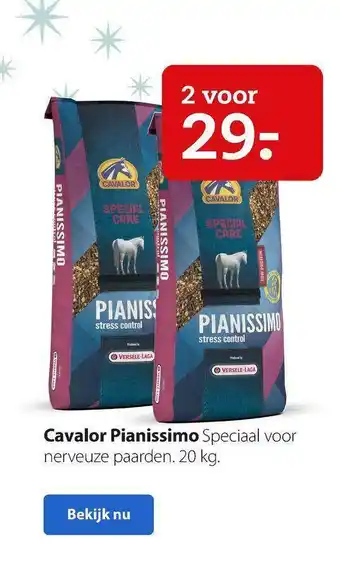 Boerenbond Cavalor Pianissimo Speciaal Voor Nerveuze Paarden aanbieding