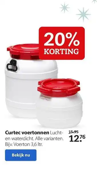 Boerenbond Curtec Voertonnen Lucht- En Waterdicht 20% Korting aanbieding