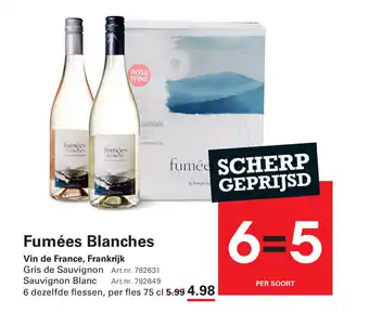 Sligro Fumées Blanches Vin de France, Frankrijk aanbieding