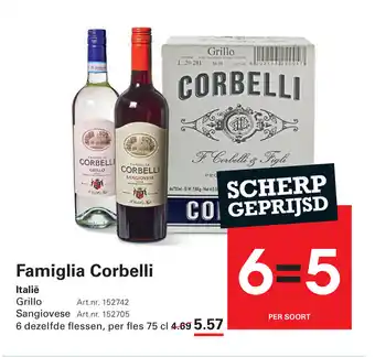 Sligro Famiglia Corbelli Italië aanbieding