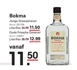 Sligro Bokma Jonge Graanjenever aanbieding