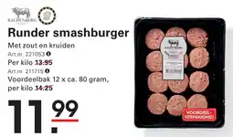 Sligro Runder smashburger aanbieding