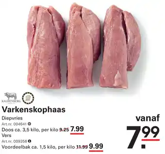 Sligro Varkenskophaas aanbieding