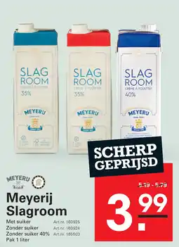 Sligro Meyerij Slagroom aanbieding