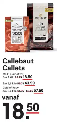 Sligro Callebaut Callets aanbieding