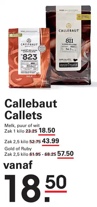 Sligro Callebaut Callets aanbieding