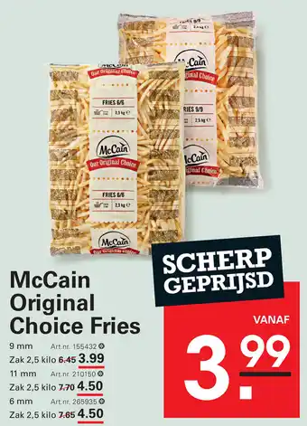 Sligro McCain Original Choice Fries aanbieding