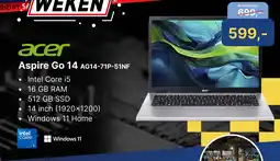 Levix Computershop acer Aspire Go 14 AG14-71P-51NF aanbieding