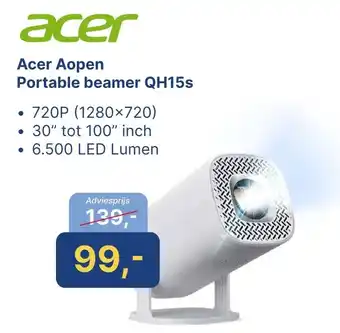 Levix Computershop Acer Aopen Portable beamer QH15s aanbieding