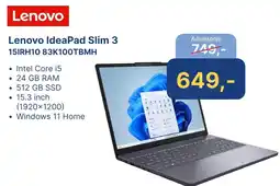 Levix Computershop Lenovo IdeaPad Slim 3 15IRH10 83K100TBMH aanbieding