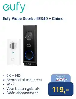 Levix Computershop Eufy Video Doorbell E340 + Chime aanbieding