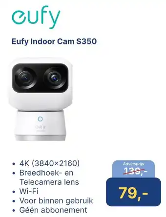 Levix Computershop Eufy Indoor Cam S350 aanbieding