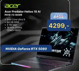 Levix Computershop Acer Predator Helios 18 Al PH18-73-95WR aanbieding