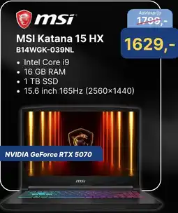 Levix Computershop MSI Katana 15 HX B14WGK-039NL aanbieding