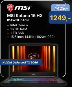 Levix Computershop MSI Katana 15 HX B14WFK-046NL aanbieding