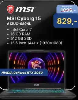 Levix Computershop MSI Cyborg 15 A13UC-689NL aanbieding