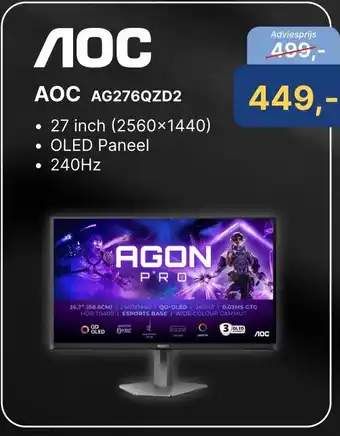 Levix Computershop AOC AG276QZD2 aanbieding