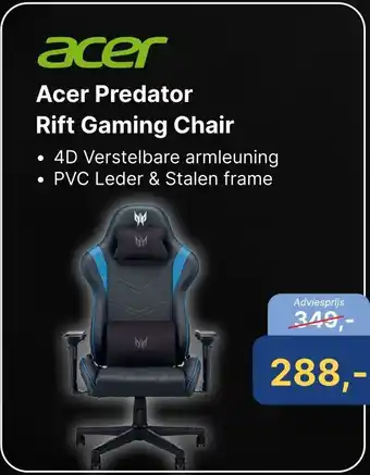 Levix Computershop Acer Predator Rift Gaming Chair aanbieding