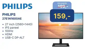 Levix Computershop PHILIPS 27E1N1600AE aanbieding