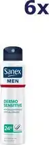 Bol.com 6x Sanex deodorant Men dermo sensitive 200ml aanbieding