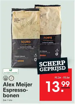 Sligro Alex Meijer Espresso bonen aanbieding