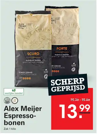 Sligro Alex Meijer Espresso bonen aanbieding