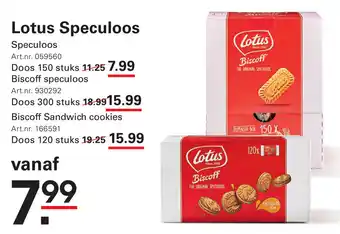 Sligro Lotus Speculoos aanbieding