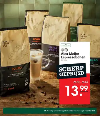 Sligro Alex Meijer Espressobonen aanbieding