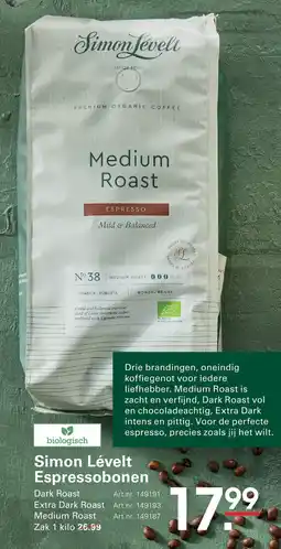 Sligro Simon Lévelt Espressobonen aanbieding