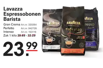 Sligro Lavazza Espressobonen Barista aanbieding