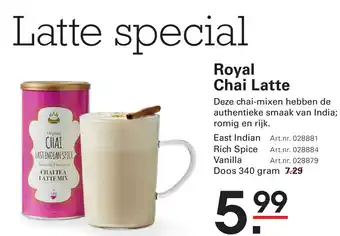 Sligro Royal Chai Latte aanbieding