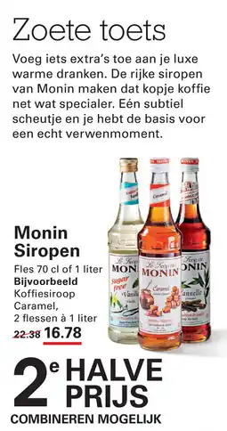 Sligro Monin Siropen aanbieding