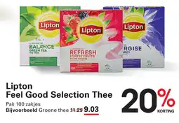 Sligro Lipton Feel Good Selection Thee aanbieding