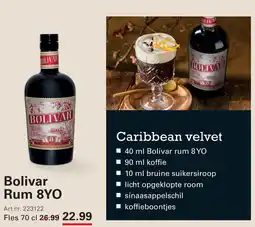 Sligro Bolivar Rum 8YO aanbieding