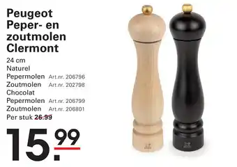 Sligro Peugeot Peper en zoutmolen Clermont aanbieding